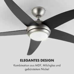 Bolero 2-in-1-Deckenventilator 134cm Leuchte 55W Fernbedienung Schwarz -Haushaltsgeräte Store 10034684 de 0006 logo