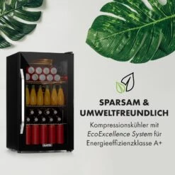 Beersafe XXL Onyx Kühlschrank 80 Liter 3 Böden Panoramaglastür -Haushaltsgeräte Store 10034848 de 0003 logo