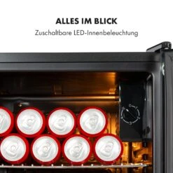 Beersafe XXL Onyx Kühlschrank 80 Liter 3 Böden Panoramaglastür -Haushaltsgeräte Store 10034848 de 0006 logo