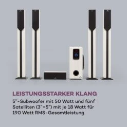 Areal Elegance 5.1-Kanal-Surround-System 190W RMS BT USB SD AUX Fernbedienung -Haushaltsgeräte Store 10034855 de 0004 logo
