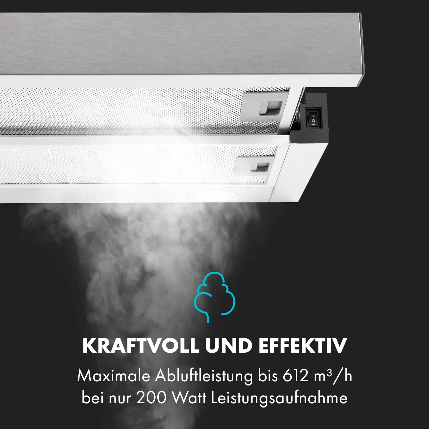 Viola Dunstabzugshaube Edelstahl 59,6 Cm 612m³/h EEK A Silber 6 Viola Dunstabzugshaube Edelstahl 59,6 Cm 612m³/h EEK A Silber – Bild 4