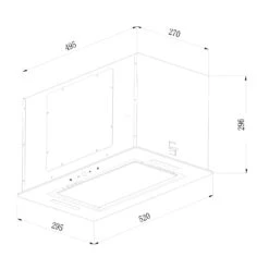 Hektor Eco Dunstabzugshaube Lüfterbaustein 52 Cm 566 M³/h Touch Glas -Haushaltsgeräte Store 10034864 yy 0007 logo Klarstein Hektor Eco Luefterbaustein schwarz