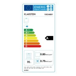 Elizabeth Einbaubackofen Retro 2200W 70L 50 - 250 °C Timer Display -Haushaltsgeräte Store 10034881 energy label