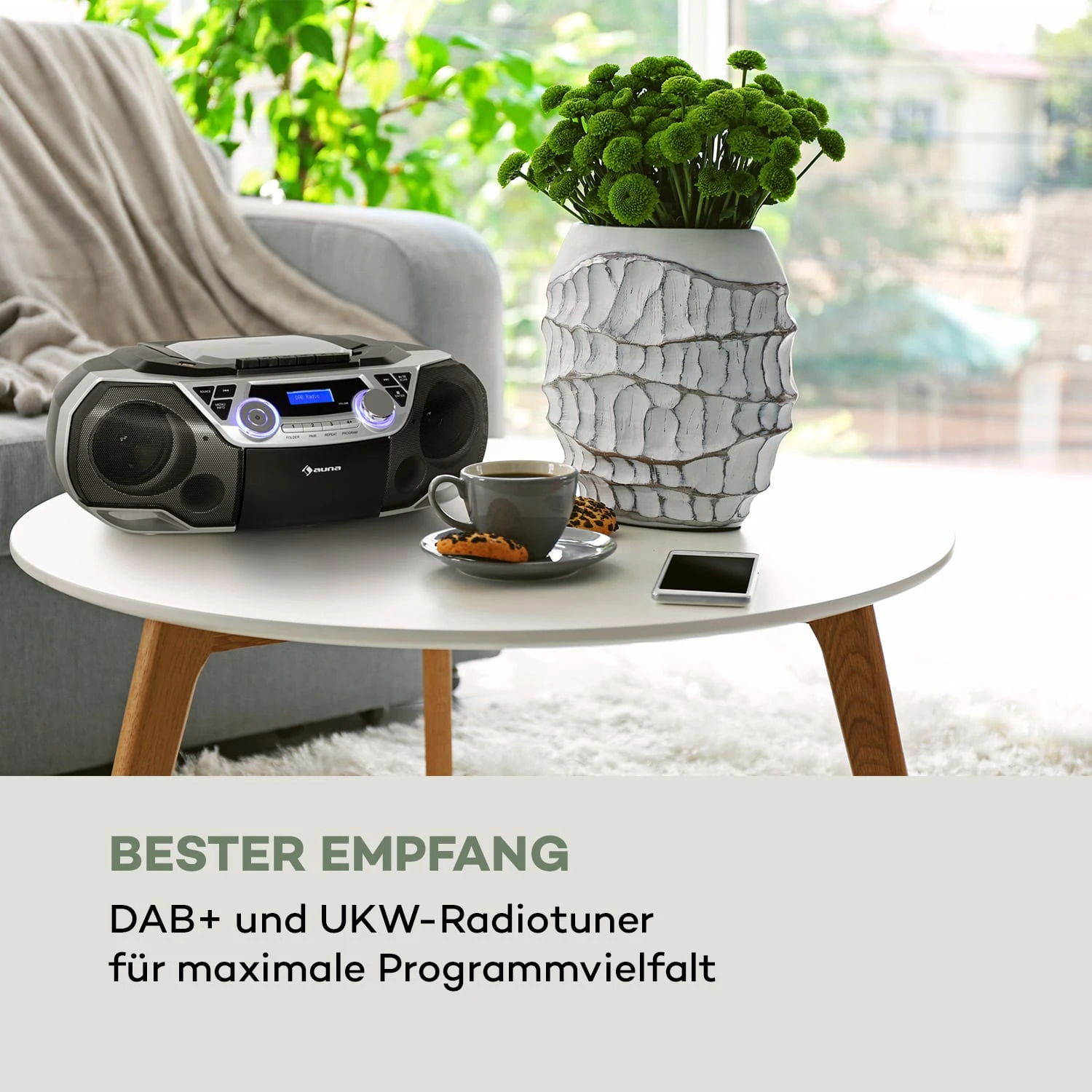 Roadie 2K Boombox CD-Player Kassettenradio DAB/DAB+ UKW Bluetooth 4 Roadie 2K Boombox CD-Player Kassettenradio DAB/DAB+ UKW Bluetooth – Bild 2