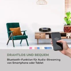 Roadie 2K Boombox CD-Player Kassettenradio DAB/DAB+ UKW Bluetooth 15 Roadie 2K Boombox CD-Player Kassettenradio DAB/DAB+ UKW Bluetooth -Haushaltsgeräte Store 10034921 de 0004 logo