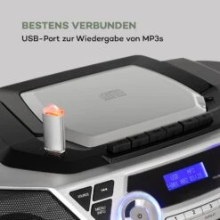 Roadie 2K Boombox CD-Player Kassettenradio DAB/DAB+ UKW Bluetooth 17 Roadie 2K Boombox CD-Player Kassettenradio DAB/DAB+ UKW Bluetooth -Haushaltsgeräte Store 10034921 de 0006 logo
