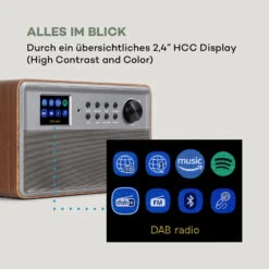 Connect Link Smart Radio IR/DAB+/UKW Spotify BT 2,4" HCC Display -Haushaltsgeräte Store 10034923 de 0007 logo