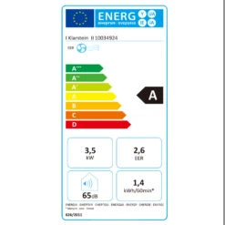Iceblock Klimaanlage 3-in-1 12.000 BTU/3,5 KW 400 M³/h Max. -Haushaltsgeräte Store 10034924 energy label