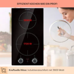 Kochheld Doppel-Induktionskochfeld 2900W Dreh-Regler Glas Schwarz -Haushaltsgeräte Store 10034946 de 0003 usp