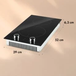 Kochheld Doppel-Induktionskochfeld 2900W Dreh-Regler Glas Schwarz -Haushaltsgeräte Store 10034946 yy 0011 dimensions