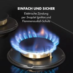 Goldflame 4 Gaskochfeld 4-flammig Messing-Brenner Glaskeramik Schwarz -Haushaltsgeräte Store 10034972 de 0005 logo