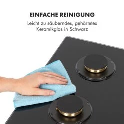 Goldflame 4 Gaskochfeld 4-flammig Messing-Brenner Glaskeramik Schwarz -Haushaltsgeräte Store 10034972 de 0008 logo