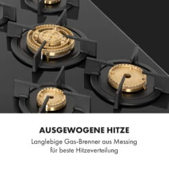 Goldflame 5 Gaskochfeld 5-flammig Messing-Brenner Glaskeramik Schwarz -Haushaltsgeräte Store 10034973 de 0003 logo