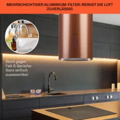 Beretta Inselabzugshaube Ø35cm Ab-/Umluft 650m³/h LED Aktivkohlefilter -Haushaltsgeräte Store 10035166 de 0006 usp