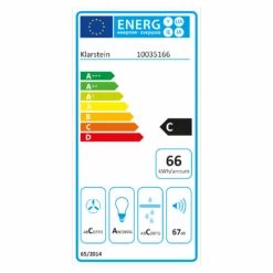 Beretta Inselabzugshaube Ø35cm Ab-/Umluft 650m³/h LED Aktivkohlefilter -Haushaltsgeräte Store 10035166 energy label