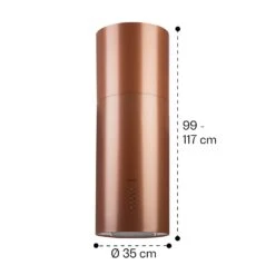 Beretta Inselabzugshaube Ø35cm Ab-/Umluft 650m³/h LED Aktivkohlefilter -Haushaltsgeräte Store 10035166 yy 0011 dimensions