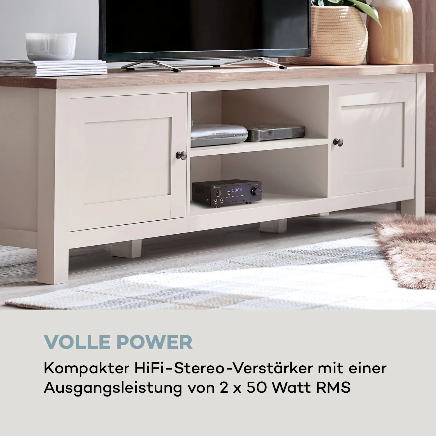 AMP-2 DG Stereo-Hifi-Verstärker 2x50W RMS BT/USB Opt. & Coax. Dig-In 4 AMP-2 DG Stereo-Hifi-Verstärker 2x50W RMS BT/USB Opt. & Coax. Dig-In – Bild 2