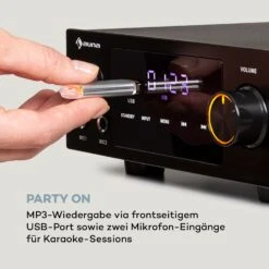AMP-2 DG Stereo-Hifi-Verstärker 2x50W RMS BT/USB Opt. & Coax. Dig-In 13 AMP-2 DG Stereo-Hifi-Verstärker 2x50W RMS BT/USB Opt. & Coax. Dig-In -Haushaltsgeräte Store 10035179 de 0005 logo