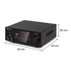 AMP-2 DG Stereo-Hifi-Verstärker 2x50W RMS BT/USB Opt. & Coax. Dig-In 15 AMP-2 DG Stereo-Hifi-Verstärker 2x50W RMS BT/USB Opt. & Coax. Dig-In -Haushaltsgeräte Store 10035179 yy 0007 logo auna AMP2 DG Stereo Hifi Verstaerker schwarz