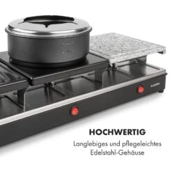 Fonduelette XL 3-in-1 Raclettegrill Fondue Naturstein 1650W 12 Pers -Haushaltsgeräte Store 10035220 de 0007 logo