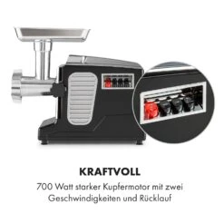 Kraftprotz Elektrischer Fleischwolf 700 W Kupfermotor Hack Wurst Kebbe Edelstahl -Haushaltsgeräte Store 10035233 de 0005 logo