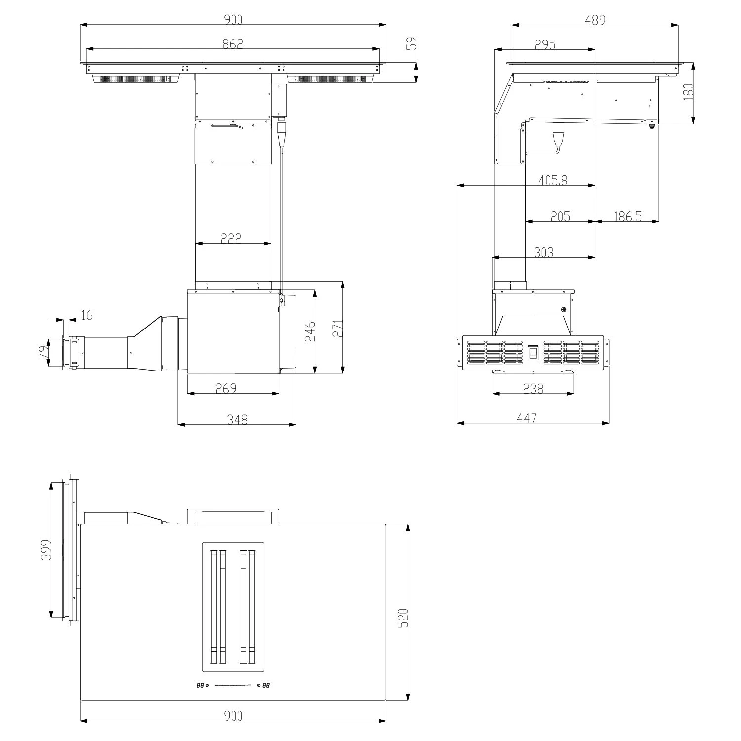 Full House 2.0 DownAir System Induktionsherd Dunstabzugshaube 271 M³/h 11 Full House 2.0 DownAir System Induktionsherd Dunstabzugshaube 271 M³/h – Bild 9