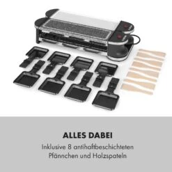 Tenderloin 50/50 Raclette-Grill 1200W 8 Personen Natursteinplatte Metallgrillplatte -Haushaltsgeräte Store 10035260 de 0007 logo