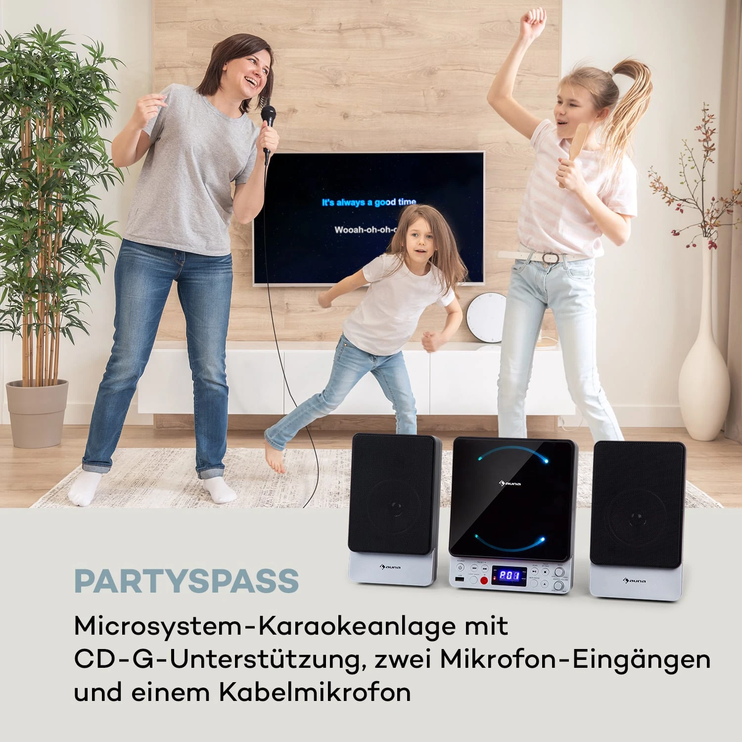 Microstar Sing Microsystem Karaoke-Anlage CD BT USB Fernbedienung 4 Microstar Sing Microsystem Karaoke-Anlage CD BT USB Fernbedienung – Bild 2