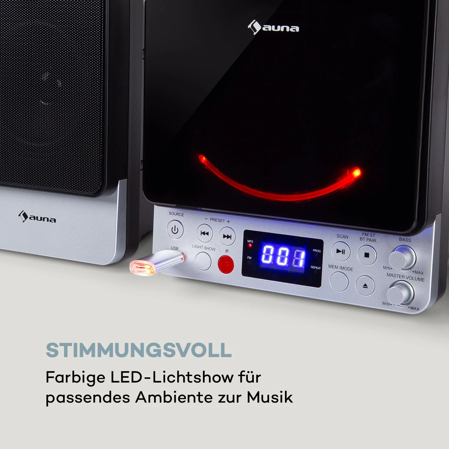 Microstar Sing Microsystem Karaoke-Anlage CD BT USB Fernbedienung 8 Microstar Sing Microsystem Karaoke-Anlage CD BT USB Fernbedienung – Bild 6
