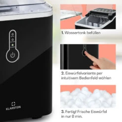 Chillout Eiswürfelmaschine Bulleteis 12kg/24h Wassertank: 1,5 L -Haushaltsgeräte Store 10035320 de 0004 usp