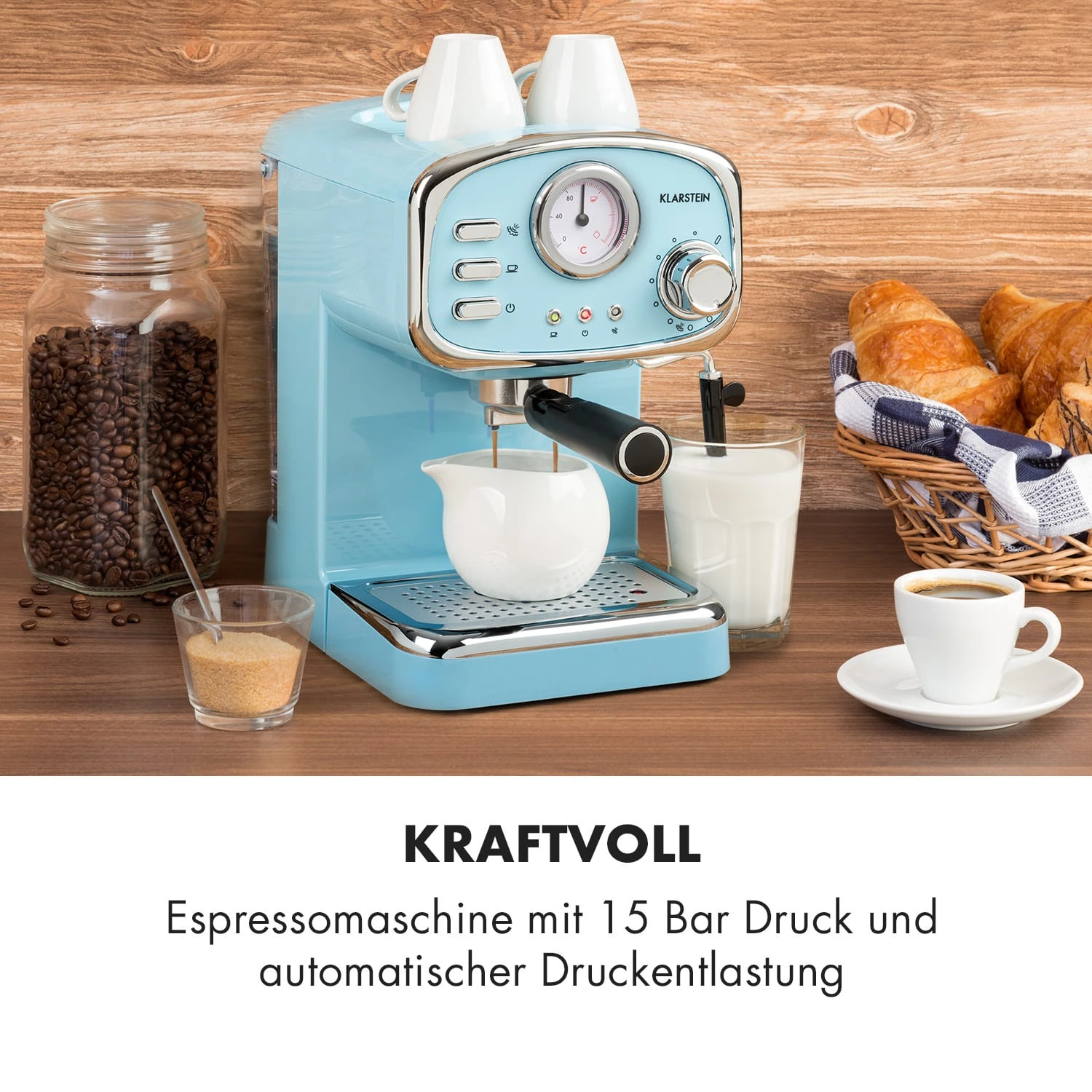 Espressionata Gusto Espressomaschine 1100W 15 Bar Druck 4 Espressionata Gusto Espressomaschine 1100W 15 Bar Druck – Bild 2