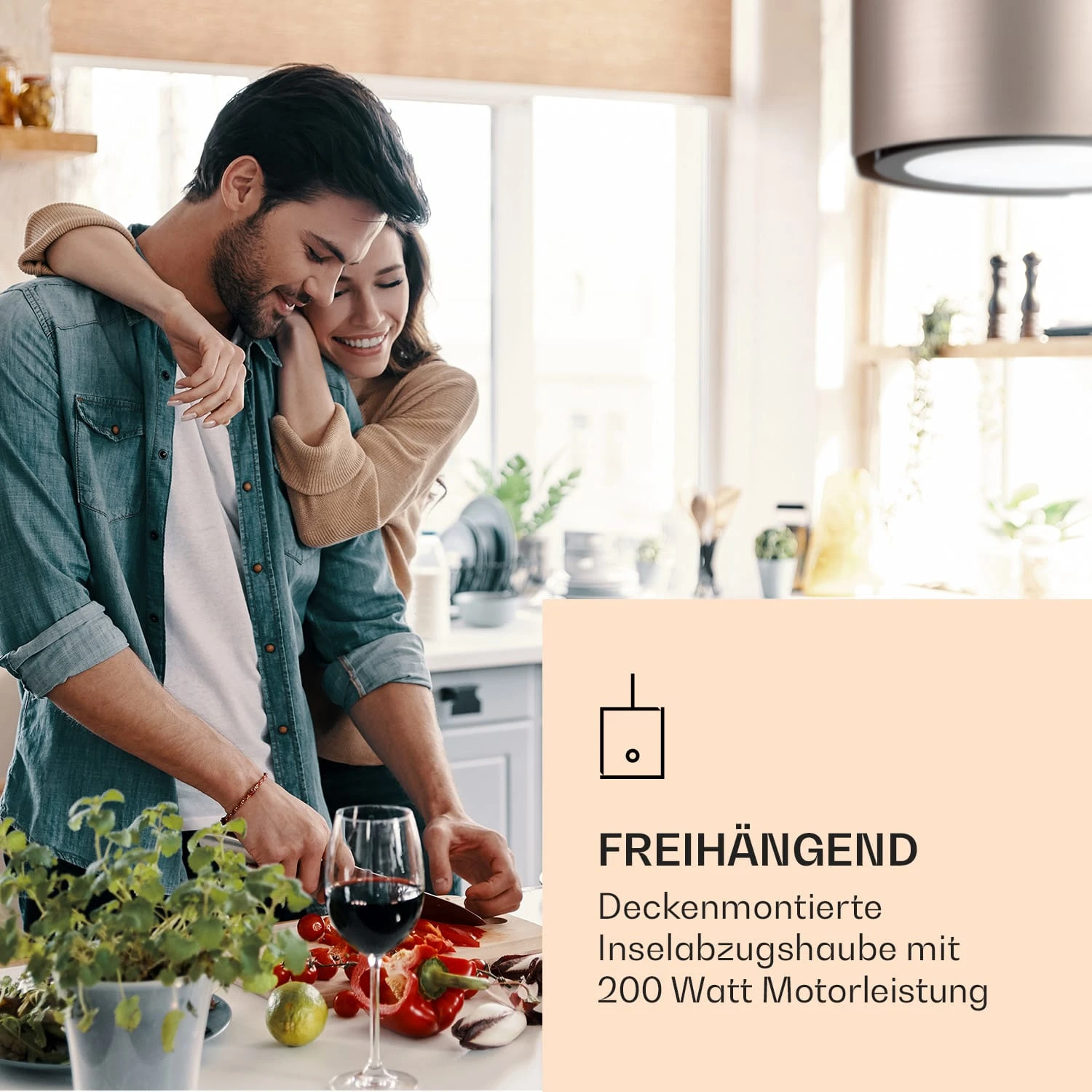 Skyfall Smart Inselabzugshaube Ø45cm Umluft 402m³/h LED 4 Skyfall Smart Inselabzugshaube Ø45cm Umluft 402m³/h LED – Bild 2