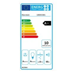 Eleonora 60 Dunstabzugshaube 426 M³/h Touch-Panel Ambiente-Licht -Haushaltsgeräte Store 10035381 energy label