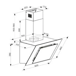 Eleonora 60 Dunstabzugshaube 426 M³/h Touch-Panel Ambiente-Licht -Haushaltsgeräte Store 10035381 yy 0008 logo