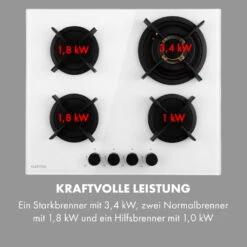 Goldflame 4 Gaskochfeld 4-flammig Messing-Brenner Glaskeramik -Haushaltsgeräte Store 10035499 de 0006 logo