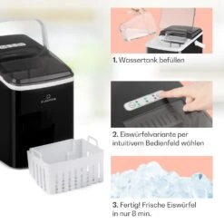 Arctic Porter Eiswürfelmaschine Bullet-Eis 12kg/24h Edelstahl -Haushaltsgeräte Store 10035553 de 0004 usp