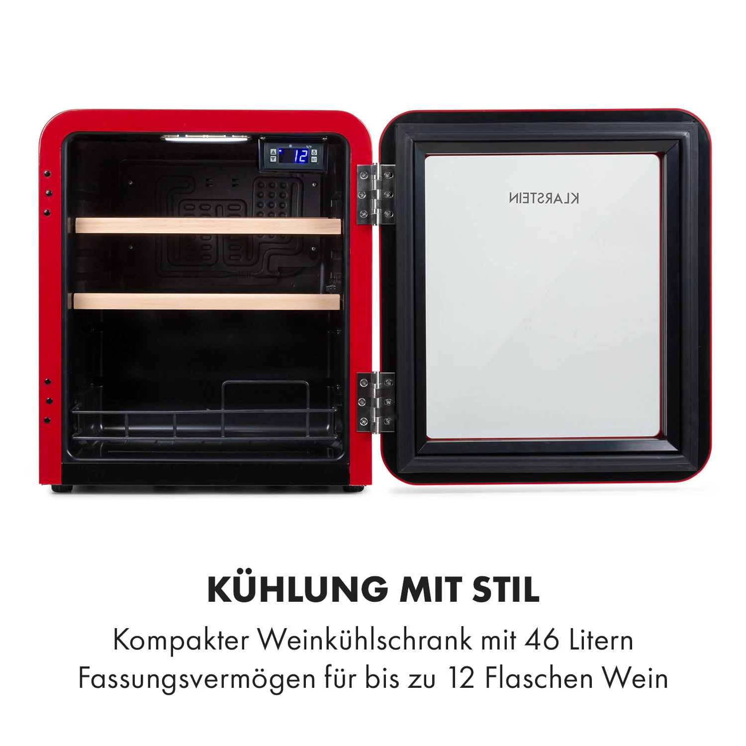 Vinetage 12 Getränkekühler Kühlschrank 48 Liter 4-22°C Retro-Design 5 Vinetage 12 Getränkekühler Kühlschrank 48 Liter 4-22°C Retro-Design – Bild 3