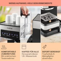 Arabica Comfort Espressomaschine 1350W 20 Bar 1,8l Touch-Bedienfeld -Haushaltsgeräte Store 10035655 de 0006 usp