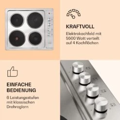 Appetito 4 Elektrokochfeld 4 Platten 6 Stufen 5500 Watt Edelstahl -Haushaltsgeräte Store 10035702 de 0003 logo