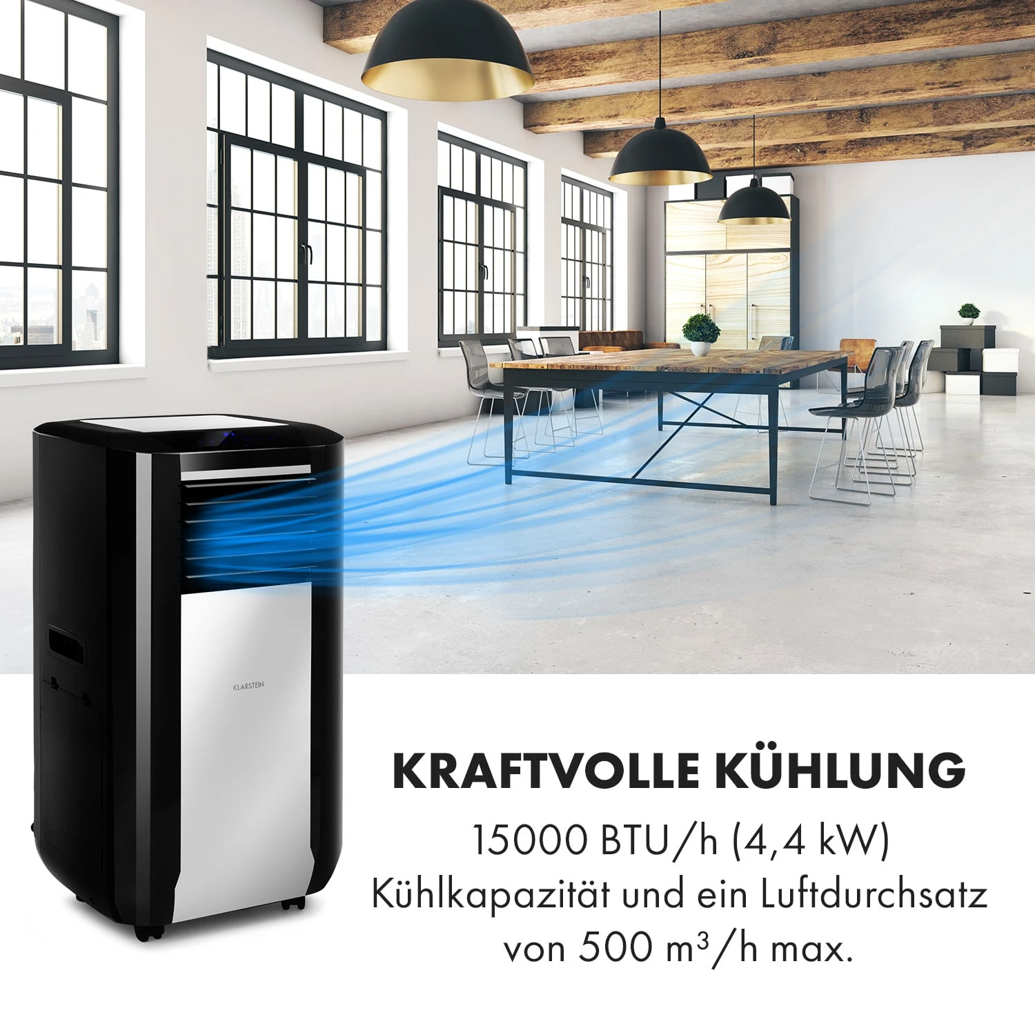 Max Breeze Smart Mobile Klimaanlage 15000 BTU/h (4,4 KW) EEC A 5 Max Breeze Smart Mobile Klimaanlage 15000 BTU/h (4,4 KW) EEC A – Bild 3