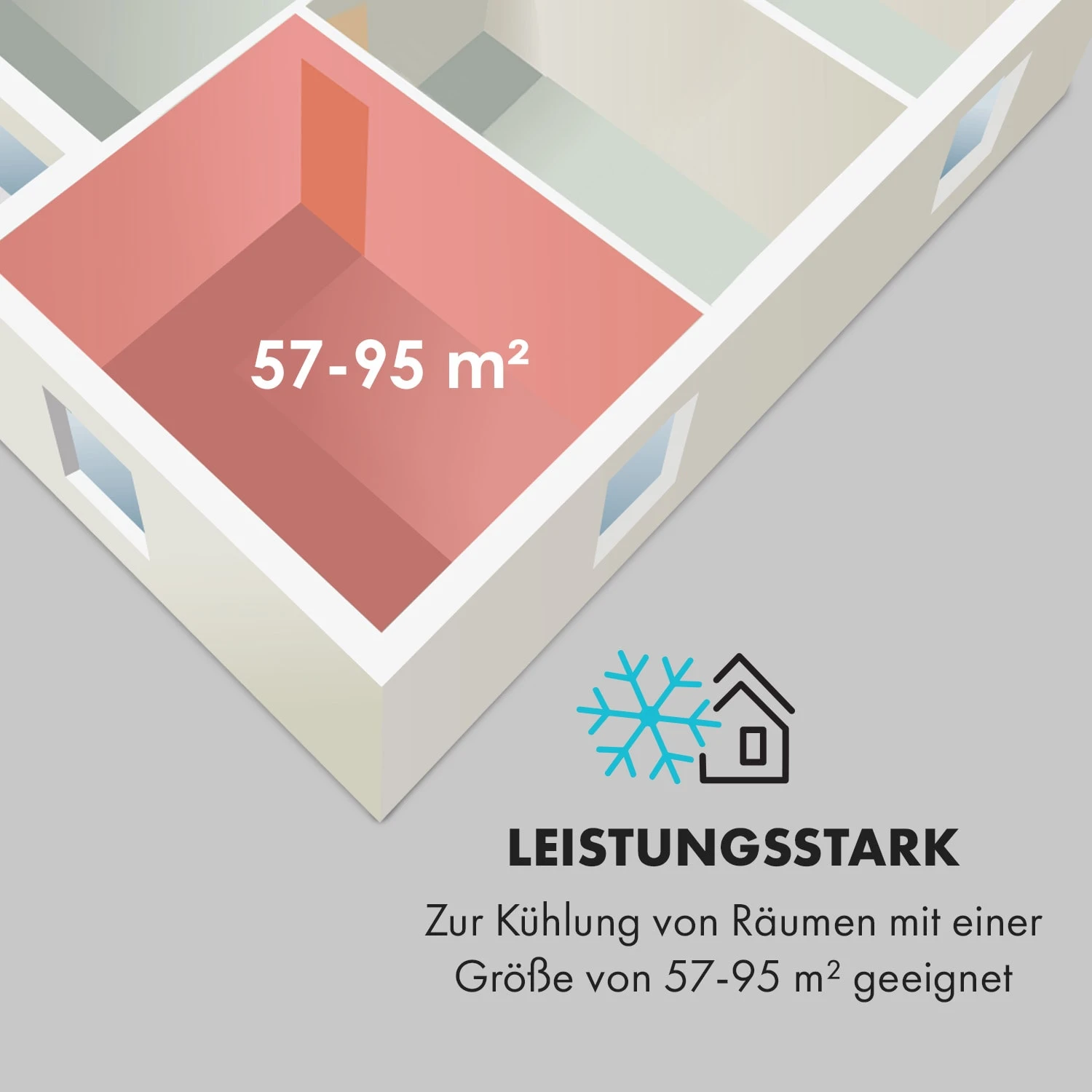 Max Breeze Smart Mobile Klimaanlage 15000 BTU/h (4,4 KW) EEC A 6 Max Breeze Smart Mobile Klimaanlage 15000 BTU/h (4,4 KW) EEC A – Bild 4