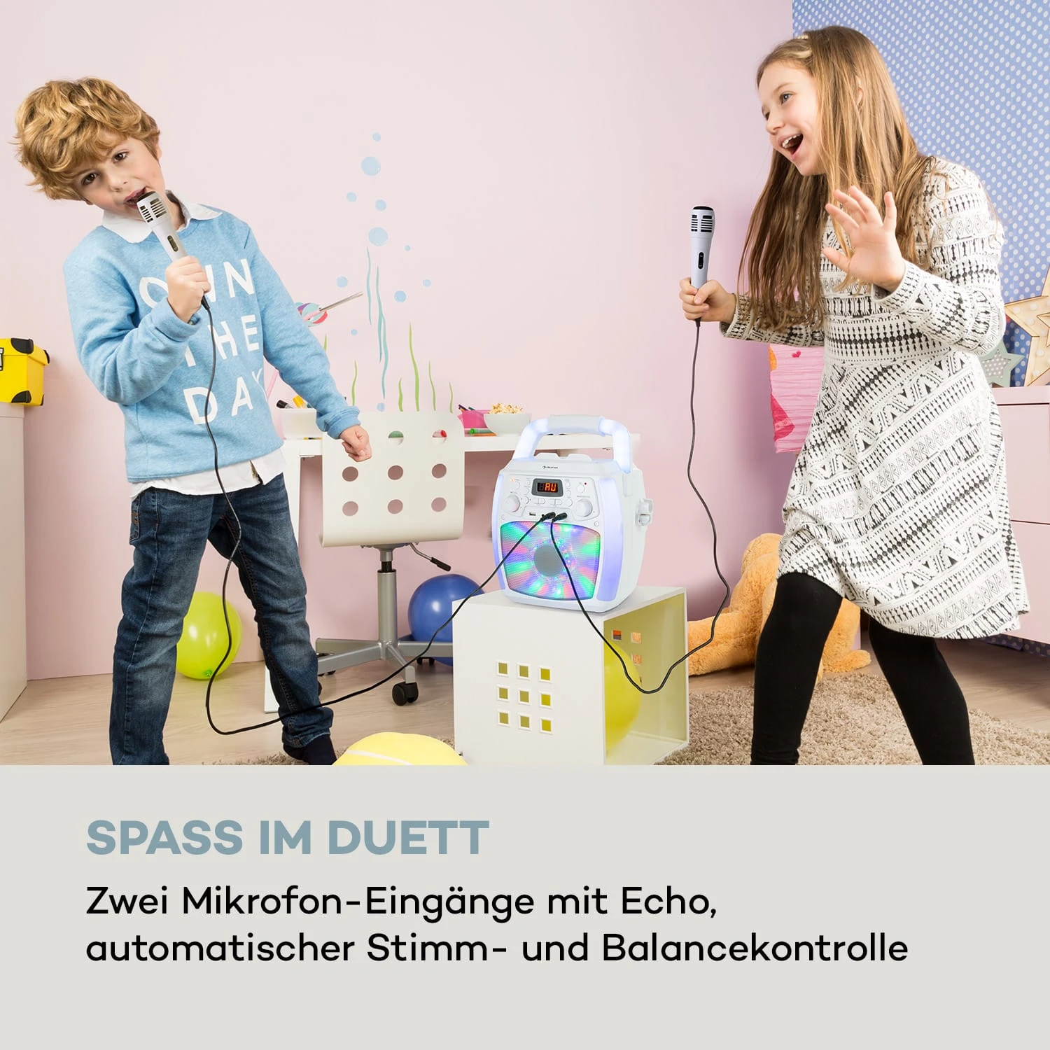 StarMaker Plus Karaoke-Anlage Karaokemaschine Bluetooth USB CD LED-Show RCA 4 StarMaker Plus Karaoke-Anlage Karaokemaschine Bluetooth USB CD LED-Show RCA – Bild 2