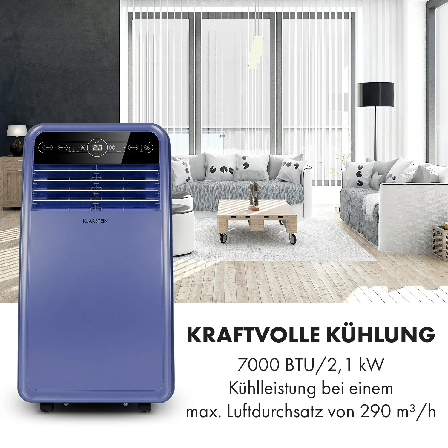 Metrobreeze New York Smart 7k Mobile Klimaanlage 7000 BTU/2,1 KW 5 Metrobreeze New York Smart 7k Mobile Klimaanlage 7000 BTU/2,1 KW – Bild 3