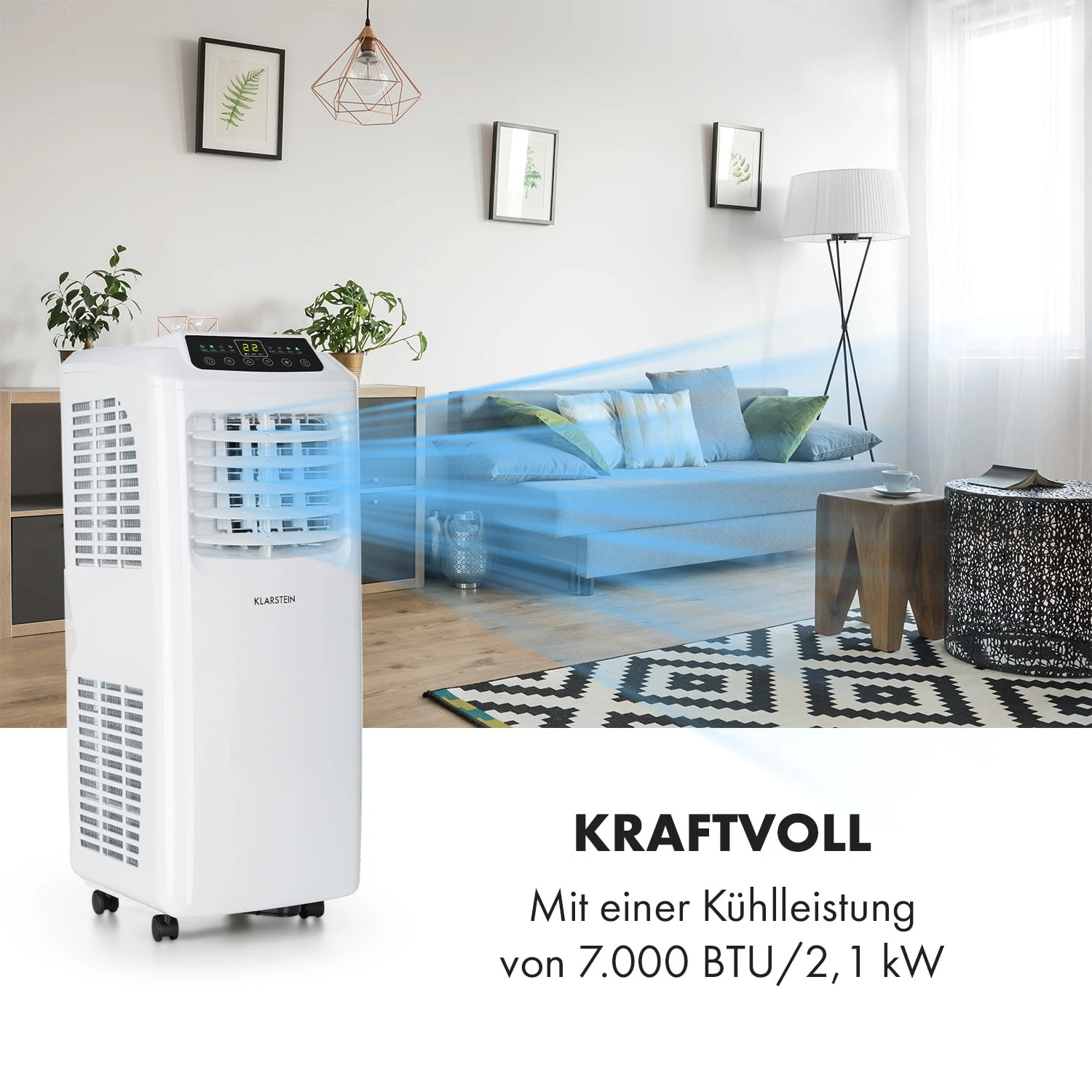 Pure Blizzard Smart 7k Mobile Klimaanlage 7000 BTU/2,1 KW EEC A Fernbedienung Weiß 6 Pure Blizzard Smart 7k Mobile Klimaanlage 7000 BTU/2,1 KW EEC A Fernbedienung Weiß – Bild 4