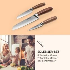 Kishiko Messerset Damaszener-Stahl 3-teilig Extra Scharf Rosenholz -Haushaltsgeräte Store 10036060 de 0003 logo