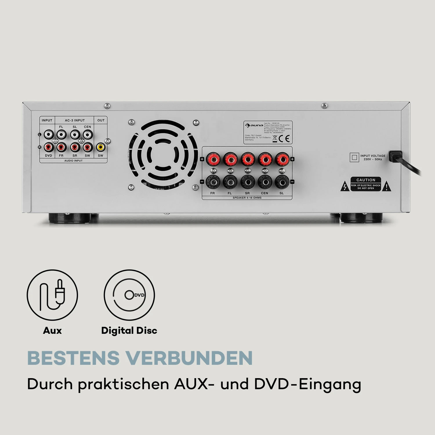 AMP 5100 BT Stereo-Verstärker 2x120 W + 3x50 W RMS BT 9 AMP 5100 BT Stereo-Verstärker 2x120 W + 3x50 W RMS BT – Bild 7