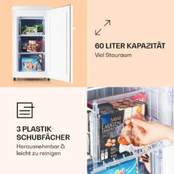 Laika 60L Gefrierschrank 60 Liter 3 Schubladen Temperatur: -18 Bis 0 °C -Haushaltsgeräte Store 10036171 de 0004 logo