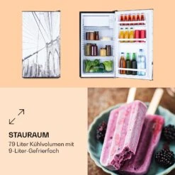 CoolArt 79L Kühl-Gefrier-Kombination EEK F Gefrierfach 9l Designtür -Haushaltsgeräte Store 10036184 de 0003 logo