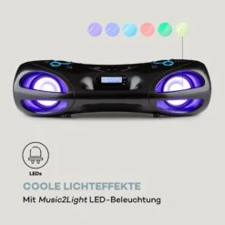 Spacewoofer DAB Boombox CD-Player DAB+ UKW Bluetooth Fernbedienung LED 13 Spacewoofer DAB Boombox CD-Player DAB+ UKW Bluetooth Fernbedienung LED -Haushaltsgeräte Store 10036341 de 0003 logo