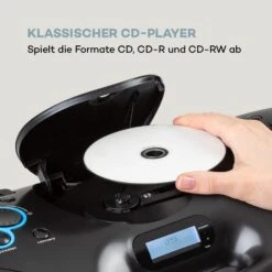 Spacewoofer DAB Boombox CD-Player DAB+ UKW Bluetooth Fernbedienung LED 18 Spacewoofer DAB Boombox CD-Player DAB+ UKW Bluetooth Fernbedienung LED -Haushaltsgeräte Store 10036341 de 0008 logo